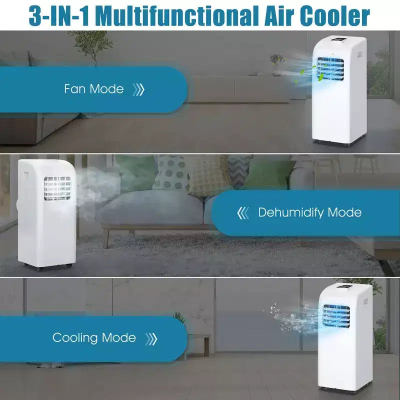 Costway Portable Air Conditioner & Dehumidifier Function Remote w/ Window Kit