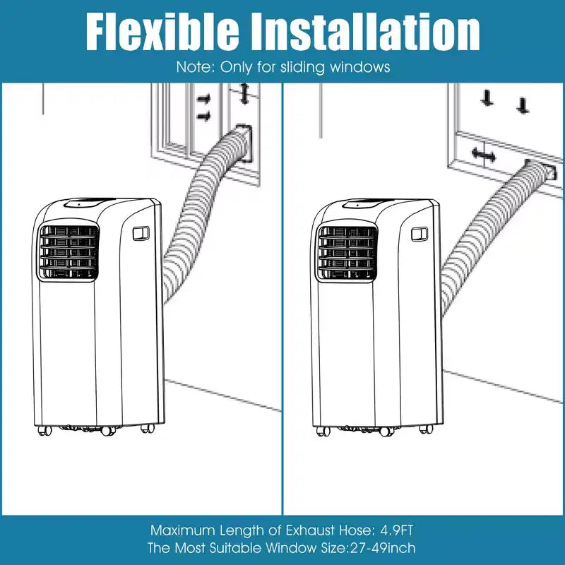Costway Portable Air Conditioner & Dehumidifier Function Remote w/ Window Kit