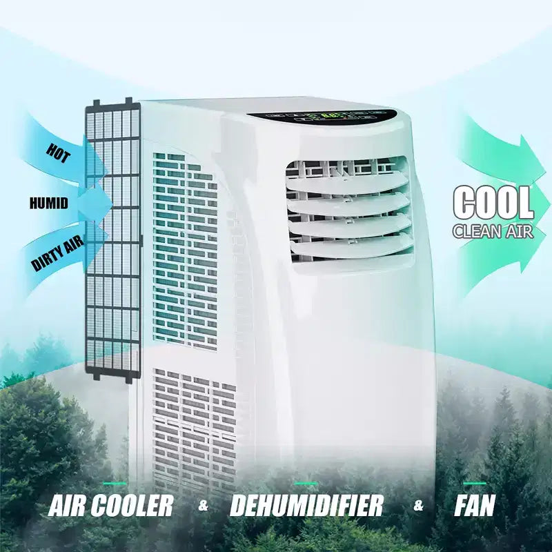 Costway Portable Air Conditioner & Dehumidifier Function Remote w/ Window Kit