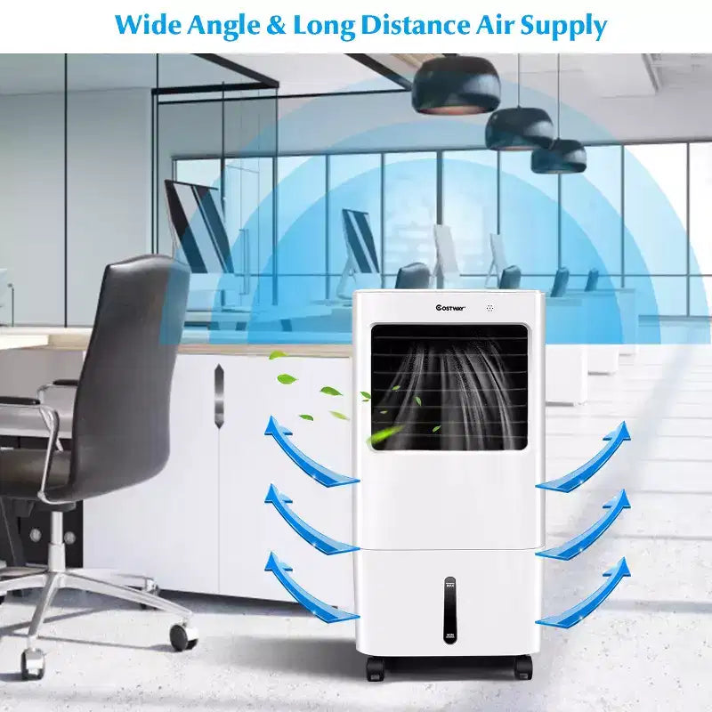 Rafraîchisseur d'air évaporatif portable Costway Ventilateur et humidificateur avec télécommande Minuteur 7,5 h