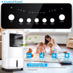 Rafraîchisseur d'air évaporatif portable Costway Ventilateur et humidificateur avec télécommande Minuteur 7,5 h