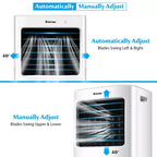 Rafraîchisseur d'air évaporatif portable Costway Ventilateur et humidificateur avec télécommande Minuteur 7,5 h