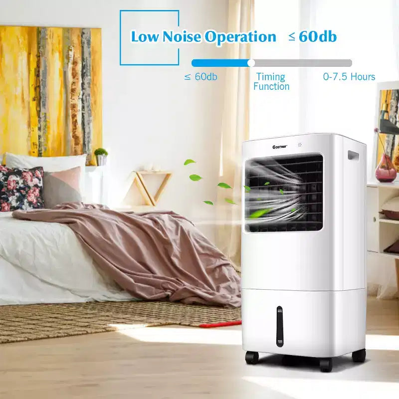 Rafraîchisseur d'air évaporatif portable Costway Ventilateur et humidificateur avec télécommande Minuteur 7,5 h