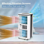 Costway 6500 BTU (9000 BTU ASHRAE) Refroidisseur d'air 3 en 1 Climatiseur Portable avec Ventilateur et Déshumidificateur