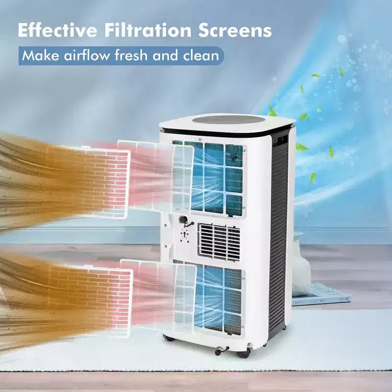Costway 6500 BTU (9000 BTU ASHRAE) Refroidisseur d'air 3 en 1 Climatiseur Portable avec Ventilateur et Déshumidificateur