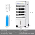 Costway 3-in-1 Evaporative Air Cooler Portable Air Cooling Fan w/ Fan & Humidifier