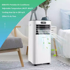 Climatiseur portable Costway 5000 BTU (8000 BTU ASHRAE) avec télécommande, refroidisseur d'air 3-en-1 avec séchage