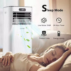 Climatiseur portable Costway 5000 BTU (8000 BTU ASHRAE) avec télécommande, refroidisseur d'air 3-en-1 avec séchage