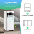 Climatiseur portable Costway 5000 BTU (8000 BTU ASHRAE) avec télécommande, refroidisseur d'air 3-en-1 avec séchage