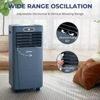 Climatiseur portable Costway 5000 BTU (8000 BTU ASHRAE) avec télécommande, refroidisseur d'air 3-en-1 avec séchage