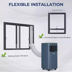 Climatiseur portable Costway 5000 BTU (8000 BTU ASHRAE) avec télécommande, refroidisseur d'air 3-en-1 avec séchage