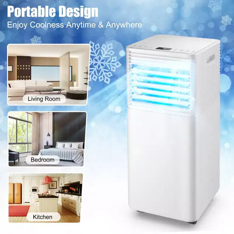 Costway 10000 BTU ASHRAE Portable Air Conditioner 3-in-1 Air Cooler w/Dehumidifier & Fan Mode