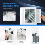 Costway 5000 BTU (8000 BTU ASHRAE) Portable Air Conditioner 3-in-1 AC Unit With Cool Dehum Fan Sleep Mode