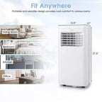 Costway 6000 BTU (10000 BTU ASHRAE) Portable Air Conditioner 3-in-1 AC Unit With Cool Dehum Fan Sleep Mode