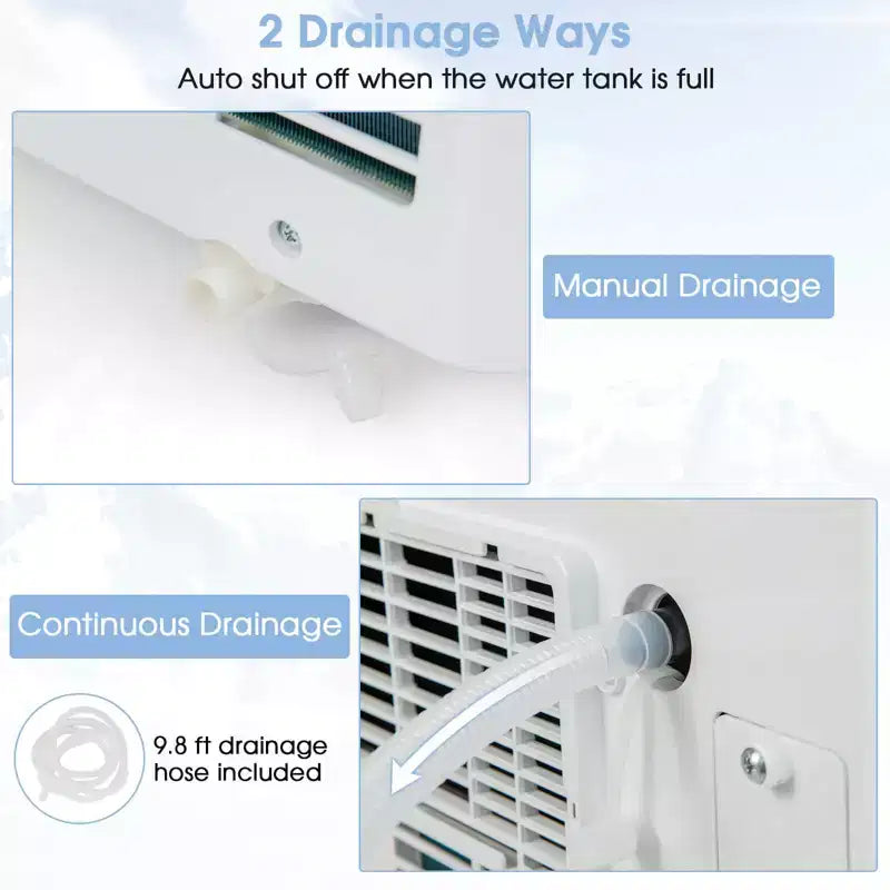 Costway 6000 BTU (10000 BTU ASHRAE) Portable Air Conditioner 3-in-1 AC Unit With Cool Dehum Fan Sleep Mode