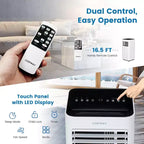 Costway 5000 BTU (8000 BTU ASHRAE) Portable Air Conditioner 4-in-1 AC Unit with Cool Fan Dehum Sleep Mode