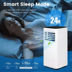 Costway 5000 BTU (8000 BTU ASHRAE) Portable Air Conditioner 4-in-1 AC Unit with Cool Fan Dehum Sleep Mode