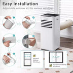 Costway 10000 BTU Portable Air Conditioner 3-in-1 Air Cooler with Fan Dehum Sleep Mode