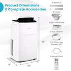 Costway 13,000 BTU Portable Air Conditioner with Cool, Fan, Heat & Dehumidifier