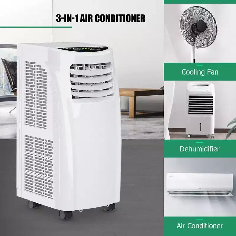Costway Climatiseur portable 5500 BTU (8000 BTU ASHRAE) et déshumidificateur avec télécommande