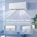 Climatiseur mural Costway 18 000 BTU avec thermopompe et télécommande