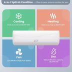 Climatiseur et Chauffage Split Mural Costway 9000 BTU avec Télécommande
