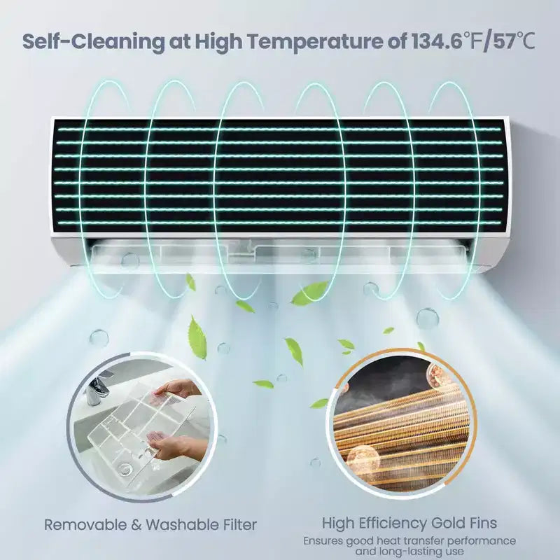 Climatiseur et Chauffage Split Mural Costway 9000 BTU avec Télécommande