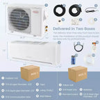 Costway 24,000 BTU Mini Split Air Conditioner AC Unit with Heat Pump & Alexa Googlehome Remote Control