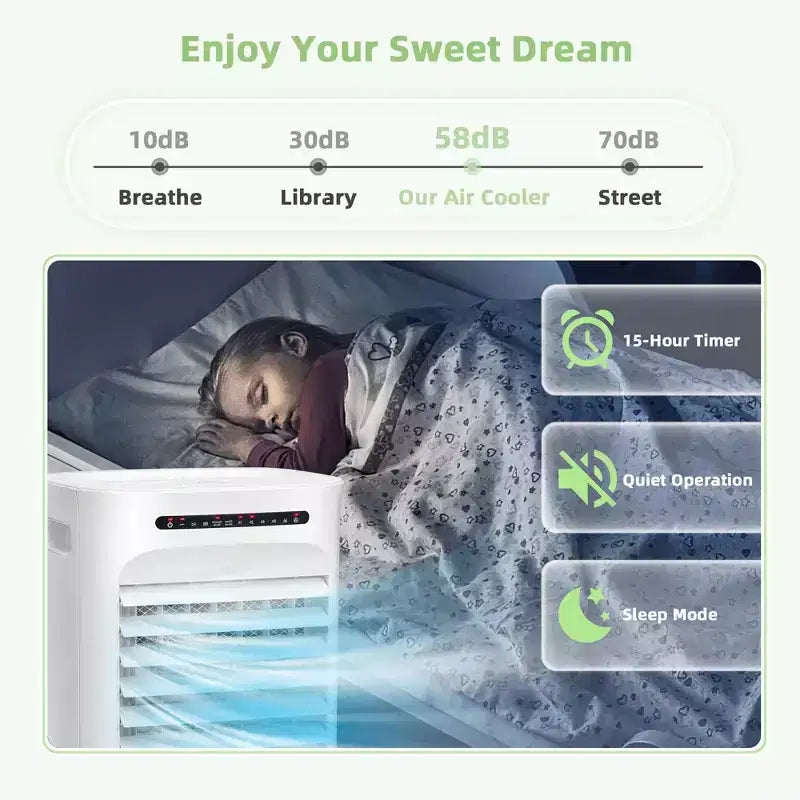 Costway 4-in-1 Evaporative Air Cooler Portable Humidifier with Timer, 3 Modes & Speeds