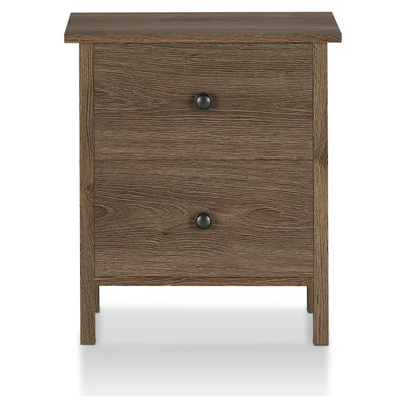 Table de chevet Mulgrew en bois d'ingénierie noyer rustique vieilli à 3 tiroirs par Carbon Loft