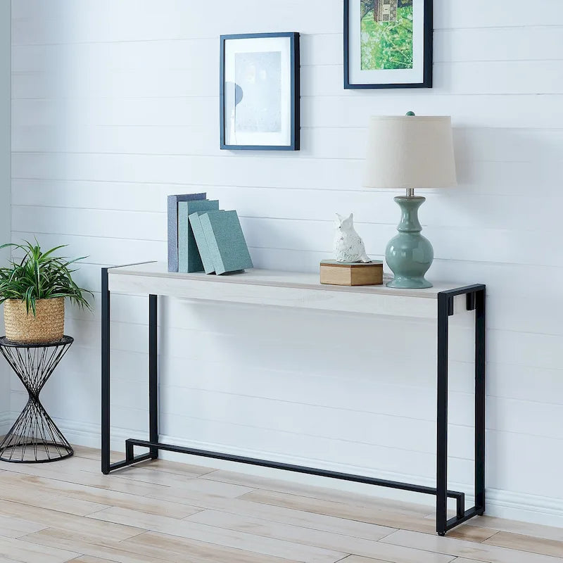 SEI Furniture Macen Modern Narrow Industrial Console Table