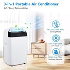 14000 BTU Portable Air Conditioner 3 in 1 with Remote Cool & Dual Motors & Auto Swing