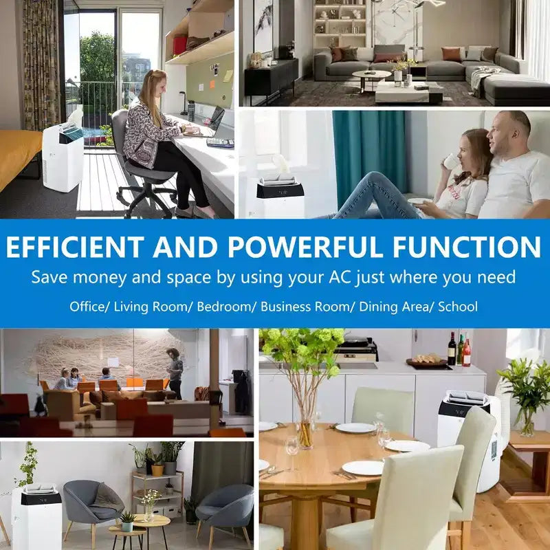 14000 BTU Portable Air Conditioner 3 in 1 with Remote Cool & Dual Motors & Auto Swing