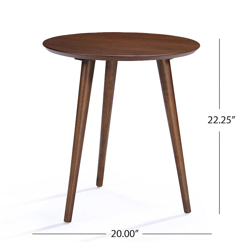 Table d'appoint Evie Wood avec revêtement en faux bois par Christopher Knight Home - 20L x 20W x 22H