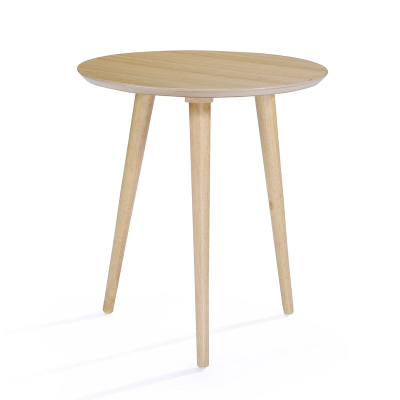 Table d'appoint Evie Wood avec revêtement en faux bois par Christopher Knight Home - 20L x 20W x 22H