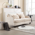 Causeuse moderne en tissu chenille - 62,68 x 68,90 x 31,89