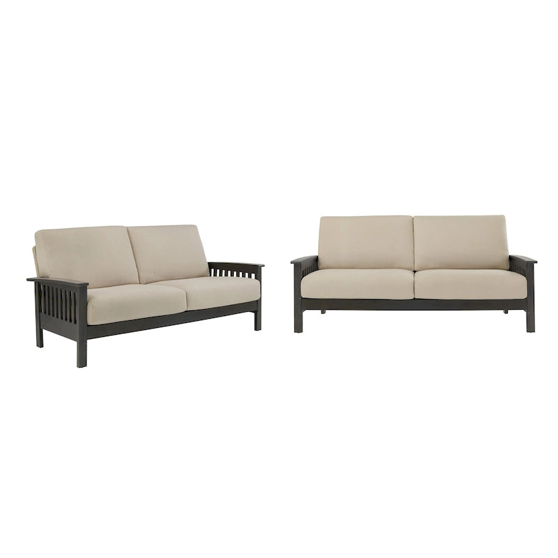 Sigulda Mission-Style Wood Sofa