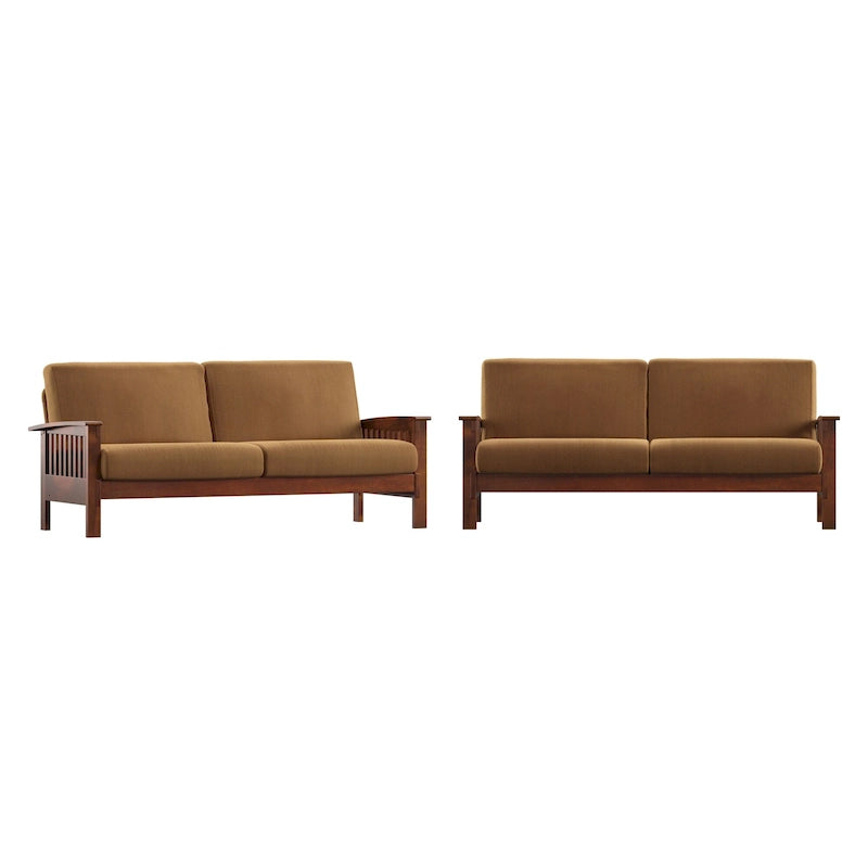 Sigulda Mission-Style Wood Sofa