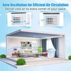 Costway Climatiseur portable 6 500 BTU (10 000 BTU ASHRAE) Refroidisseur d'air déshumidificateur ventilateur 3-en-1 avec minuterie 24h