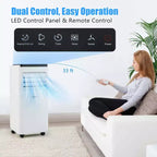 Climatiseur portable Costway 6500 BTU (10000 BTU ASHRAE) refroidit jusqu'à 32,5 m² avec ventilateur et déshumidificateur