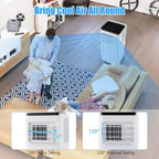 Costway 8000 BTU Portable Air Conditioner Cools up to 250 Sq.Ft with Fan & Dehumidifier 5000 BTU(8000BTU ASHRAE)