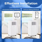 Costway Portable Air Conditioner 8000 BTU 3 in 1 AC Unit with Fan & Dehumidifier Sleep Mode 5100 BTU(8000BTU ASHRAE)