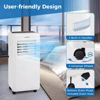 Climatiseur Portable Costway 8000 BTU 3-en-1 Refroidisseur d'air avec Ventilateur et Déshumidificateur 5000 BTU (8000 BTU ASHRAE)