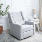 Fauteuil inclinable motorisé de luxe Tanya avec fonction pivotante et basculante, fauteuil inclinable de salon rembourré avec support lombaire