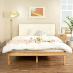 14 Inch Solid Pine Wood Platform Bed Frame No Squeak Bed Frame with Wooden Slats No Box Spring Needed