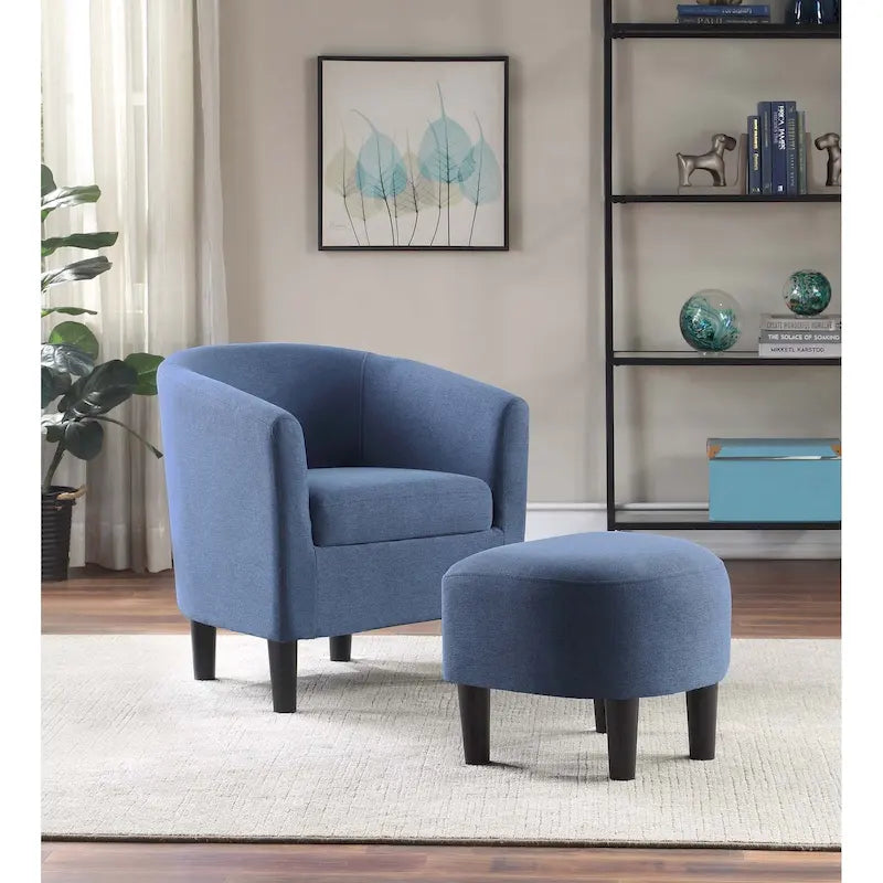 Convenience Concepts Take a Seat Churchill Accent Chair with Ottoman