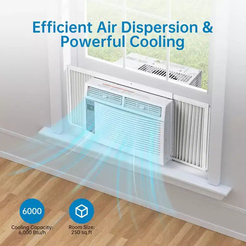 Climatiseur de fenêtre 5000 BTU, unité de climatisation de fenêtre avec commandes mécaniques faciles à utiliser