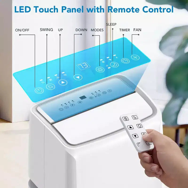 14,000BTU Portable Air Conditioner, Portable AC Unit for Room up to 750 Sq. Ft. Spaces