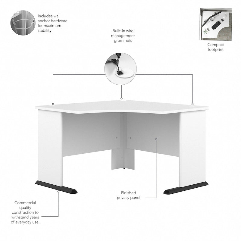 Bureau d'angle d'ordinateur 48W Studio A de Bush Business Furniture