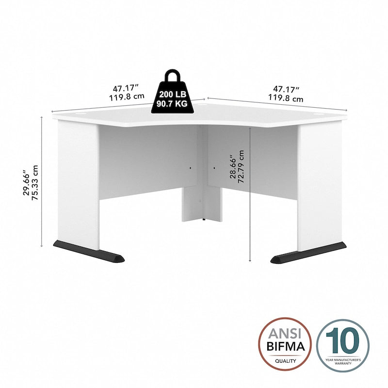 Bureau d'angle d'ordinateur 48W Studio A de Bush Business Furniture